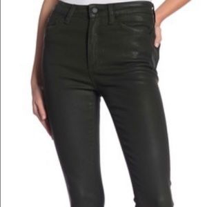 Joe Jeans higg rise skinny black coated jeans 26